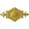 Ekena Millwork Quentin Ceiling Medallion, Hand-Painted Rich Gold, 23 1/2"W x 12 1/4"H x 1 1/2"P CM23RO1RGS - alternate 1